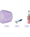 Dope Adjustable Rubber Roller Skate Stopper Brake Block Toe Stop for Indoor and Outdoor Skating, purple with screws and screwdriver