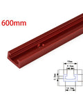 Heavy Duty T Track Miter Jig Fixture Pro Grade For Woodworking Aluminum T Slot Rails 600mm with dimensions diagram
