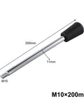 Beefy Carbon Steel Milling Machine Handle Bar For Drill Press With M6 M8 M10 Threads And Multiple Lengths Including M10x200mm Black Silver Finish Built For Precision Machining, M10x200mm size