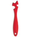 Silicone Oven Rack Push Pull Tool With Cool Touch Handle, red 9-inch tool for safe rack and pan removal in kitchen
