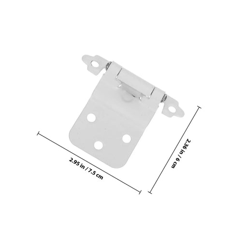 Four Pack White Powder Coated Iron Cabinet Hinges That Self Close No Slam Soft Close For Kitchen Cupboard Doors Replacement Hardware
