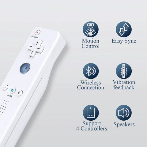 Remote Controller With Nunchuck For Nintendo Wii And Wii U Two Pack White Dope Motion Controls features