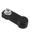 Automatic Transmission Shift Cable Connector Base Bolt On Adapter Replacement 09G321397A, black metal component, top view