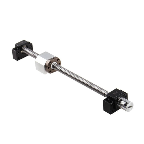 Ball Screw Kit 1605 With Machined Ends And Nut Housing, 1605 Ball Nut, BK BF12 End Supports, And Coupler For CNC Parts