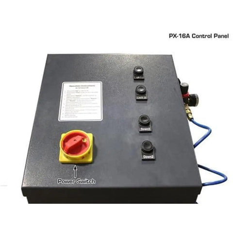 PX16A Control Panel with buttons and power switch for Px16a Scissor Alignment Lift And RJ8 Rolling Jacks Combo
