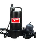 Heavy Duty Submersible Sump Pump With 3/4 HP Cast Iron Build, 1 1/2 Inch NPT Port, Auto Diaphragm Switch, And Piggyback Cord.