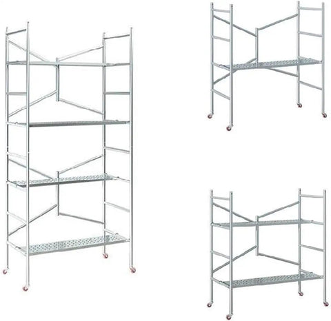Set Of Two Tough As Nails Swivel Scaffold Wheels With 15 Cm Threaded Stem Industrial Casters Featuring Tight Dual Brake Lock And Rivet Reinforced Base For Job Site Mobility And Furniture Moving on scaffold.