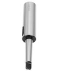 Silver MT2-MT3 taper sleeve adapter in high-speed steel with square drive shank for CNC lathes