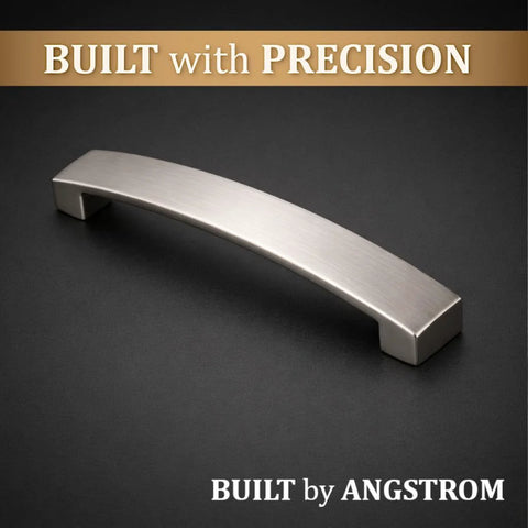 Curved Arch Cabinet Pulls Zinc Handle Bar 5.5 Inch Length With 5 Inch Center To Center Mounting Brushed Nickel Finish 1 Pack
