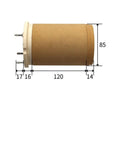 Heavy Duty Industrial Hot Air Heater Assembly Featuring High Output Heating Wire Combined With Plush Pearl Cotton Climbing Pad Engineered To Go Hard On 11Kw 3X400V Motor Drives While Keeping Your Wallet Happy Since Straight Fire Thermal Efficiency Is, showing dimensioned cylindrical heating element.