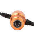 Pro Grade 360 Degree Double Head Sheet Metal Nibbler Drill Attachment in orange for Straight And Curved Cuts, HVAC uses, front view