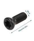 Premium M3.5 X 10 Millimeter Torx Drive Screws For Cnc Lathe Tool Holders And Carbide Inserts close-up of black coated screw