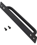 Aluminum Alloy Sliding Door Handle Pull Push Barn Door Hardware For Interior And Exterior Wood Glass Aluminum Closet Doors Fence Gates And Shed Doors Brushed Finish 212 x 25 mm, black handle with screws