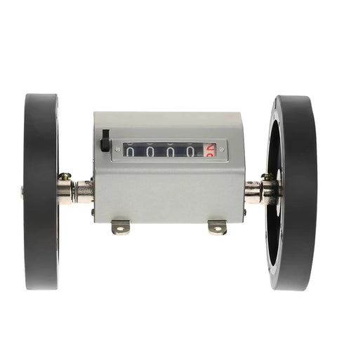 Zopsc 1pc Rolling Wheel 5 Digit Length Counter with black wheels and a clear 5 digit display for accurate length measurement.