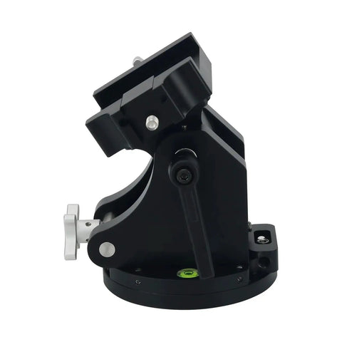 Heavy Duty Latitude Adjustment Seat for Telescope Mounts, Supports Up To 35Kg, Lightweight, side view with adjustment knobs