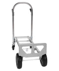 Heavy Duty 2 In 1 Folding Dolly Cart And Aluminum Hand Truck With A Rugged Flip Up Toe Plate for transporting heavy loads.