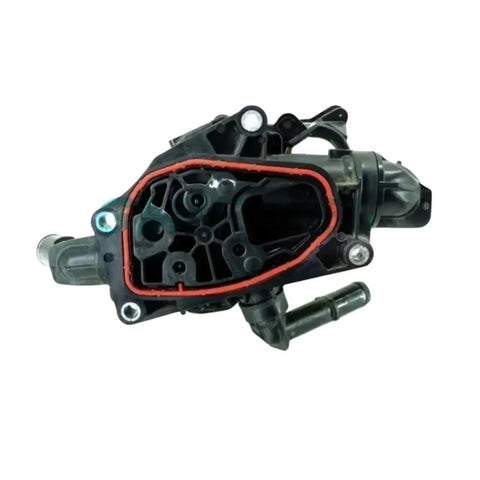 Precision Engine Thermostat Housing Assembly Integrated Thermal Management for Kia Hyundai, showing detailed design and rubber gasket.