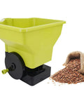 Handheld Grass Seed Spreader For Lawns And Gardens Reusable Fertilizer And Salt Broadcast Spreader Ergonomic Grip Adjustable Dial