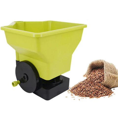 Handheld Grass Seed Spreader For Lawns And Gardens Reusable Fertilizer And Salt Broadcast Spreader Ergonomic Grip Adjustable Dial