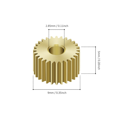 Copper Gear Pinion Replacement Set 4-Piece For 2204 2400KV Brushless Motor And ESC Combo Upgrade For Axial SCX24 1/24 RC Crawler Car Beef Up Motor Life And Power Delivery