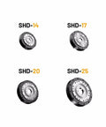 Top Notch Precision Harmonic Drive Robot Gear Reducer Featuring Tight Horizontal Mount And One Hundred Reduction Ratio for SHD-14, SHD-17, SHD-20, SHD-25 models.