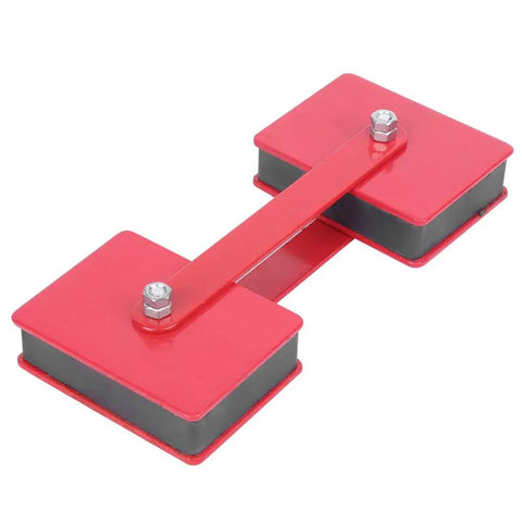 Heavy Duty Welding Magnet Holder Clamps Multi Angle Positioner Locator Tool For Electric Scribing Pipe Fabrication And Industrial Jobsites, red metal construction.