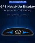 Smart GPS Head Up Display With Anti Glare Hd Screen For Chevrolet Volt Bolt Ev Blazer Ev shows speed reading of 120 on dashboard.