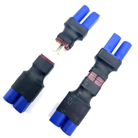 2 Pairs EC5 To T Plug Adapters For RC Cars Trucks Planes Boats And LiPo Battery Chargers EC5 Male To T Plug Female And T Plug Male