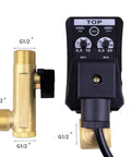 Half Inch AC 110V Automatic Timed Drain Valve For Air Compressor Tank, 2 Way Direct Acting Valve with Ball Valve Filter