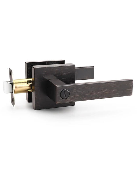 8 Pack Oil Rubbed Bronze Privacy Door Handles For Interior Doors Vintage Square Levers Heavy Duty Bedroom And Bathroom Door Knobs Keyless Privacy Levers Durable Stainless Steel And Zinc Alloy Build Built To Last