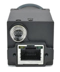 Rear view of Industrial Gigabit Ethernet Camera with Global Shutter for Machine Vision, showing Ethernet port and connector, 2.3 MP 2/3 inch