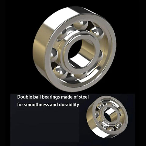 Rugged Heavy Duty Swivel Casters With M12 Threaded Studs Dead Silent Pu Wheels Secure Locking Brakes Built To Roll Easy Under Hefty Furniture And Equipment Carts In A 4 Pack showcasing double ball bearings made of steel.