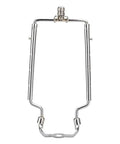 Lamp Shade Harp Holder Kit For 7 To 10 Inch Lamps With Three Eighths UNO Fitter, Tall Silver Bracket Support