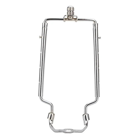 Lamp Shade Harp Holder Kit For 7 To 10 Inch Lamps With Three Eighths UNO Fitter, Tall Silver Bracket Support
