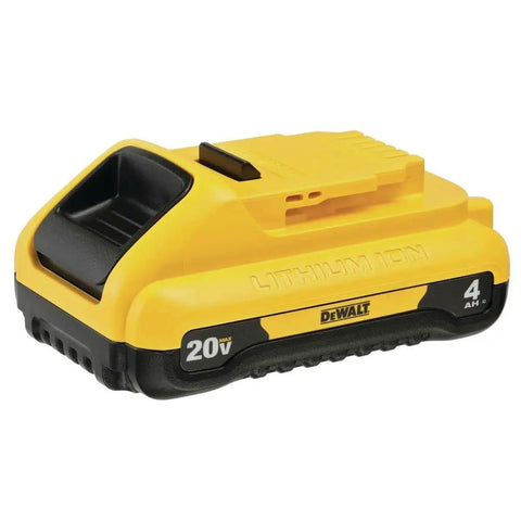 Cordless Pole Saw Kit With 20V Max XR Brushless Power 4Ah battery in yellow with lithium ion branding for yard work