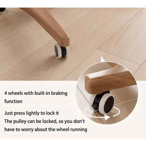 Tough Mobile Sit Stand Desk With Quick Gas Spring Lift And Smooth Locking Casters For Home Office Laptop Cart wheel detail with locking mechanism