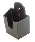 Close-up view of black plastic EWESD Wall Mount Holder Bracket Stud Finder, showcasing its durable design and mounting holes.