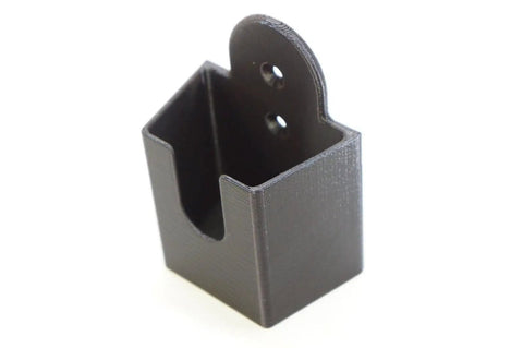 Close-up view of black plastic EWESD Wall Mount Holder Bracket Stud Finder, showcasing its durable design and mounting holes.