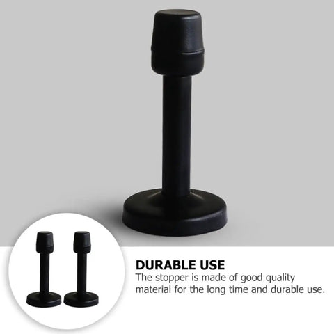 Two Pack Stainless Steel Door Stopper Buffer Set For Office And Home Use Heavy Duty Anti Collision Magnetic Design Easy Install Black Finish