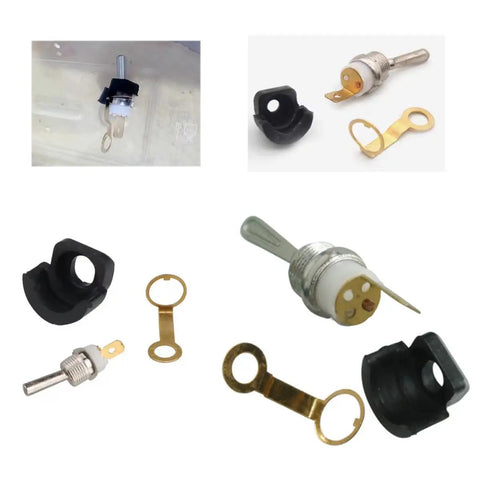 Two Pack Chainsaw Kill Switch Replacement Kit For 45cc To 58cc Gas Engines with metal mounts and shockproof pads
