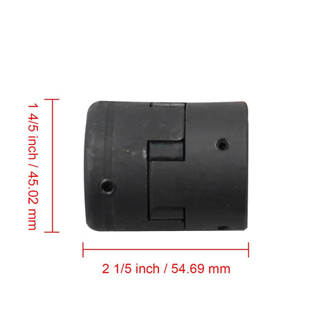 Flexible Three Piece L Jaw Coupling Set For Half To One Inch Shafts With Buna N Rubber Spider L075 One Eighth Inch Keyway And One Quarter Inch Keyway Compatible With Lovejoy Martin Browning L Jaw Couplers For Log Splitter And Hybrid Equipment, 2 1/5 inch