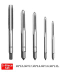 Get This Sweet Hss Hand Tap And Die Set For M6 To M10 Metal Threads With Smooth Flutes Perfect For Serious DIYers And Workshop Pros Needing Solid Screw Thread Repair Tools Today. 5-piece HSS tap set for M3, M4, M5, M6, M8 metric metal threads