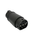 Black Type 2 J1772 plug end of Portable DC Fast Charging Adapter For Electric Cars Type 1 To Type 2 J1772 Plug.