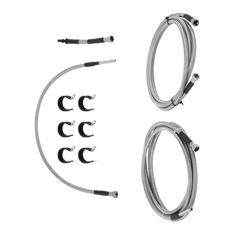 Durable Fuel Line Kit For Chevy Silverado 2500 HD And 3500 Plus GMC Sierra 3500 Years 2004 To 2007 Upgrades And Fixes Your Heavy Duty Truck With Ease, braided steel lines and clips