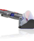 Soft Roller Turbine Floor Tool for V8 Vacuum Cleaners Marble Purple Low Noise 0 Decibels side view on white background