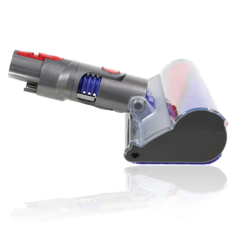 Soft Roller Turbine Floor Tool for V8 Vacuum Cleaners Marble Purple Low Noise 0 Decibels side view on white background
