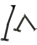Image of 2 Pack Lid Lift Hinge With Damper For Jewelry Boxes And Cases, vintage bronze finish, sturdy metal, 186x31mm.