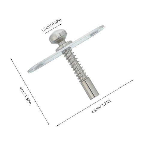 Five Piece Crib Spring Latch Pin Kit With Plate For Adjustable Nursery Crib Hardware Replacement Stainless Steel Safe Height Adjustment No Brainer Easy Install Durable Cot Bed Repair Parts For Parents, 4.5cm steel latch pin