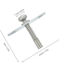 5 Piece Crib Hardware Replacement Kit With Stainless Steel Screws And Barrel Nuts For Universal Bed Frame Bolt Compatibility And Smooth Operation In Nursery Furniture Repairs, 4cm