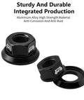 Two Pack M9.5 Three Eighths Inch Bicycle Hub Flanged Axle Nuts Aluminum 7075 Alloy Lightweight Yet Strong CNC Machined Smooth Edges Corrosion Resistant Easy Install Front And Rear Wheels